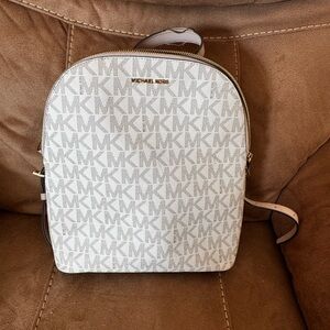Michael Kors Monogram Cream Backpack